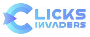 logo Cliscks Invaders, Clicks Invaders